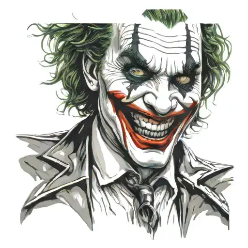 joker face tattoo design idea