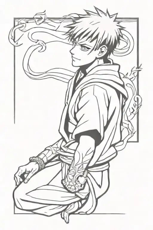 gaara love kanji tattoo design idea