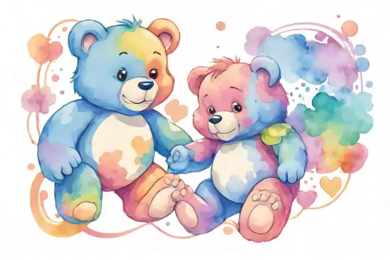 care bear tattoo design idea