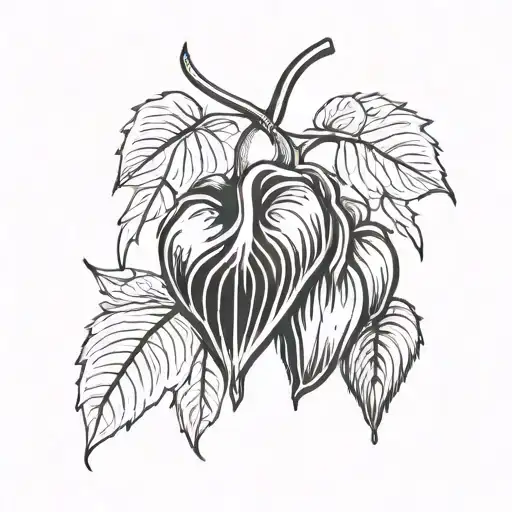 bleeding heart flower growing tattoo design idea