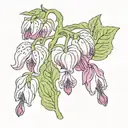 bleeding heart flower tattoo design idea