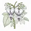 bleeding heart flower tattoo design idea