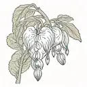 bleeding heart flower tattoo design idea