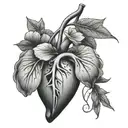 bleeding heart flower  tattoo design idea