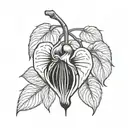 bleeding heart flower growing tattoo design idea