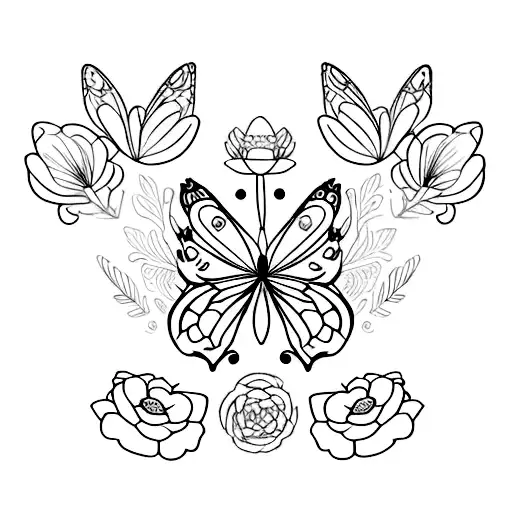 realiza un diseño que diga Frandy en letra cursiva puedes utilizar de decoración dos flores entrelazadas o dos mariposas tattoo design idea