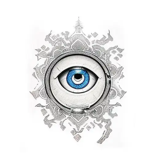Evil Eye tattoo design idea