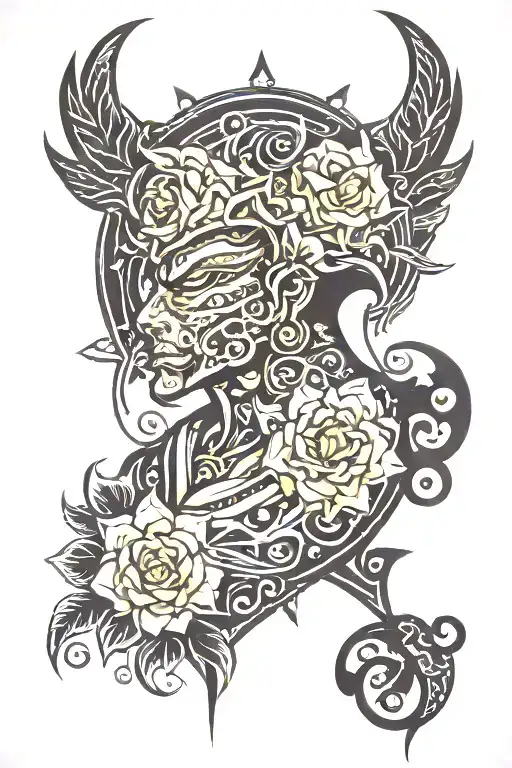 rama silhouette tattoo design idea