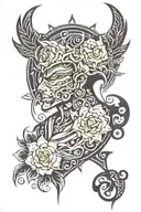 rama silhouette tattoo design idea