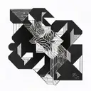 vertical, minimal, curiosity, adventure tattoo design idea