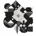 vertical, minimal, curiosity, adventure tattoo design idea