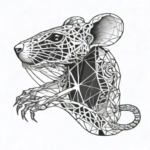 rat skeleton tattoo design idea