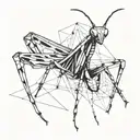 praying mantis tattoo design idea