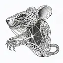 rat skeleton tattoo design idea