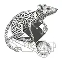 rat skeleton tattoo design idea