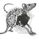 rat skeleton tattoo design idea