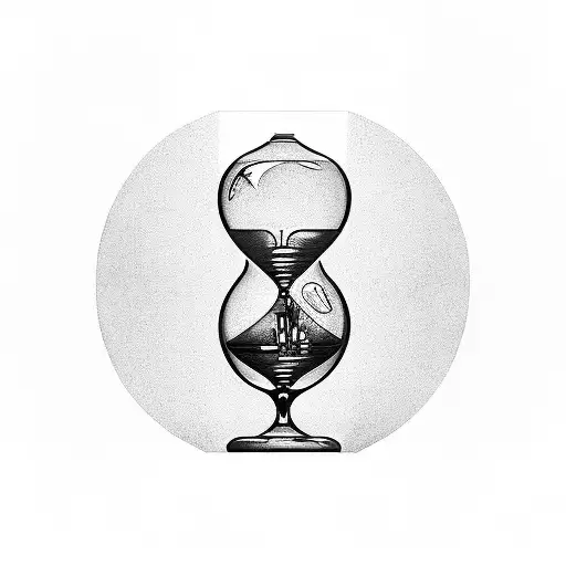 hourglass time running out tattoo design idea