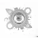 black hole destroying tattoo design idea