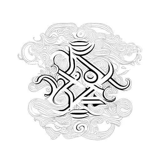 K and S alphabet  tattoo design idea