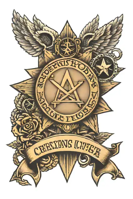 Corrections officer badge and vietnam war medals   tattoo design idea