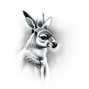 kangaroo tattoo design idea