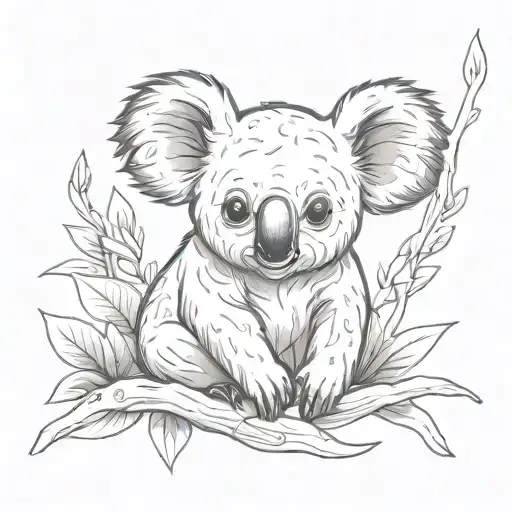 Cute koala tattoo design tattoo design idea
