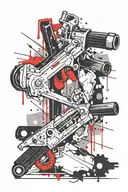 carpentry tools tattoo design idea