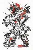 carpentry tools tattoo design idea