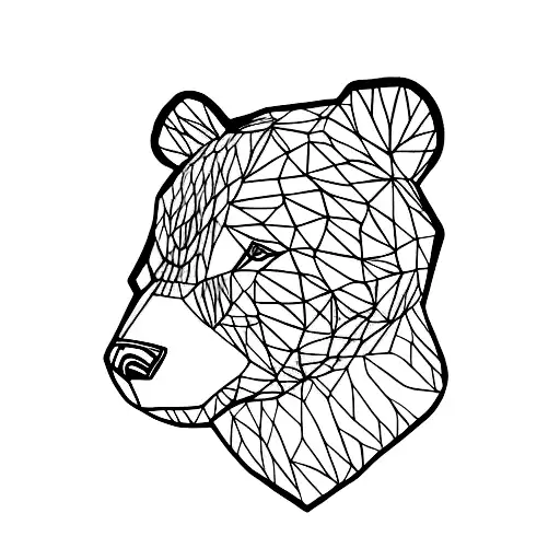 bear with forest tattoo design idea