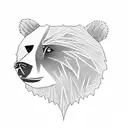 bear with forest tattoo design idea