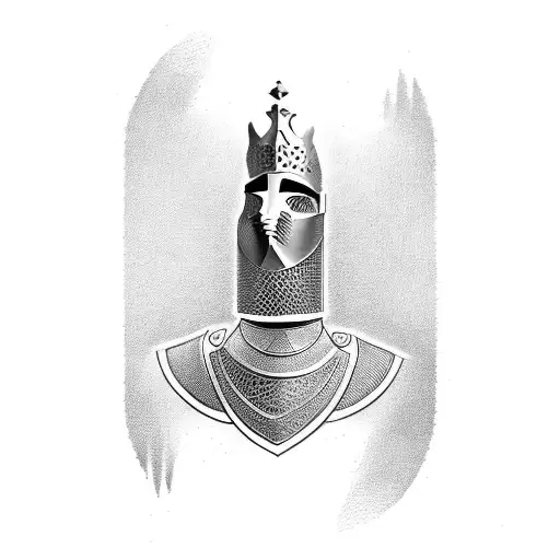 knight chess piece listening to music  tattoo design idea