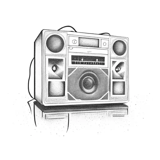 A boombox with the phrase 'You don't understand what I am, you don't understand what I do' tattoo design idea