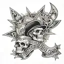 Hustle, Grind, Money tattoo design idea