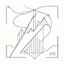 A sleek and modern sales graph climbing up the arm tattoo design idea