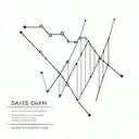 A sleek and modern sales graph climbing up the arm tattoo design idea