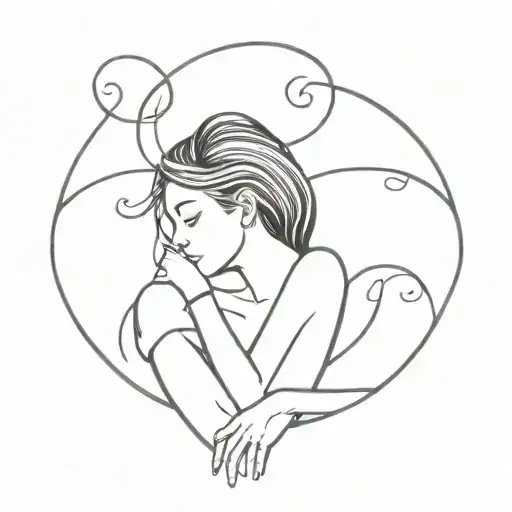 Depression suicide survivor dark tattoo design idea
