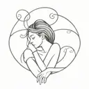 Depression suicide survivor dark tattoo design idea