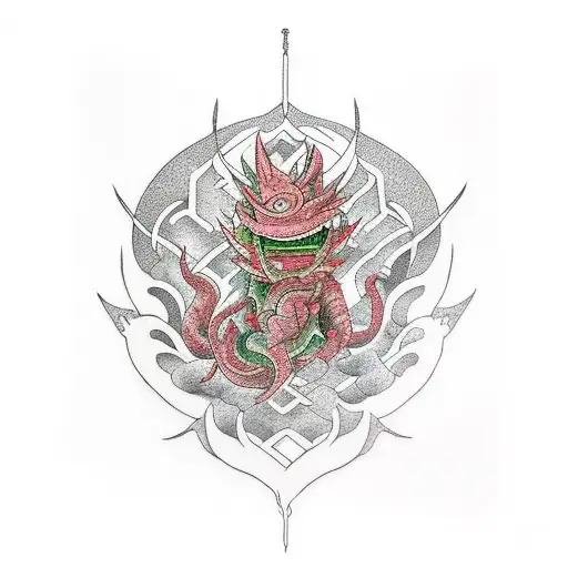 Dinraal, Farosh and Naydra tangled up tattoo design idea