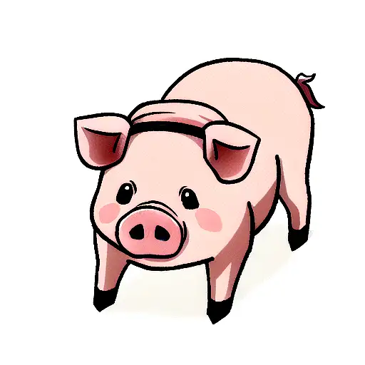 pig tattoo design idea