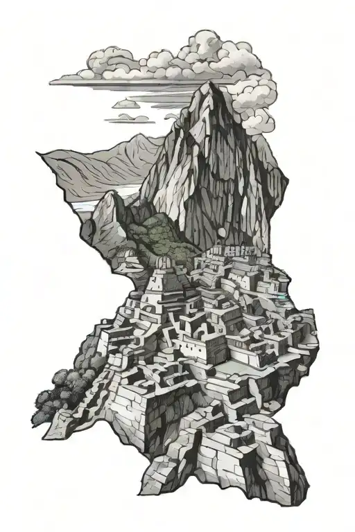 Machu Picchu tattoo design idea