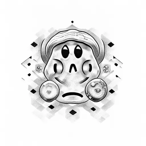 Minecraft mushroom stew combined With this smiley face :^)  tattoo design idea