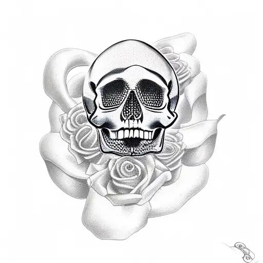 candy skull tattoo design idea