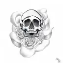 candy skull tattoo design idea