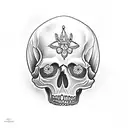 candy skull tattoo design idea