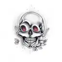 candy skull tattoo design idea