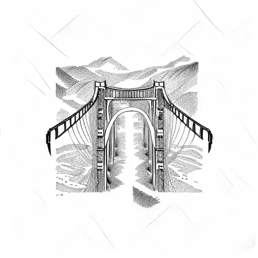 golden gate bridge tattoo design idea