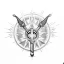 portugal with holy light tattoo design idea