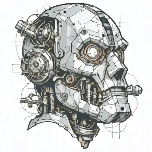 Iron Giant head tattoo design idea