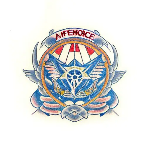 Air force airplane  tattoo design idea