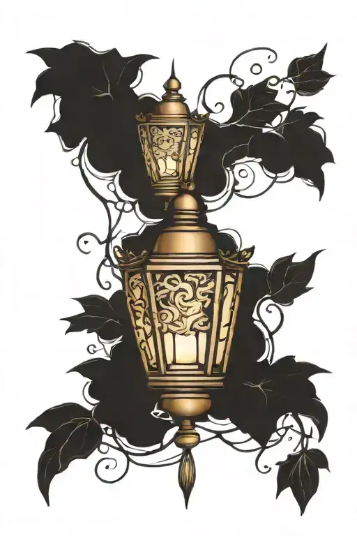 floating lanterns tattoo design idea